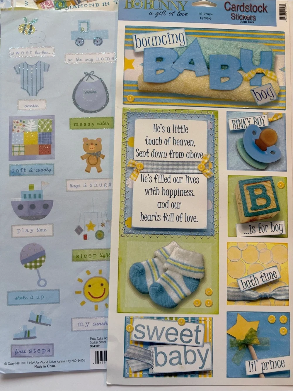 Baby Boy Scrapbook Stickers Baby Boy Scrapbook Embellishment Kit Junk Journal